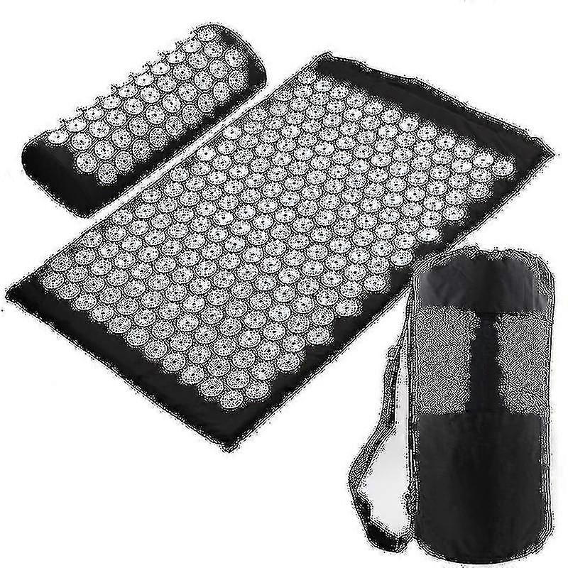 מזרן יוגה אקופרסורה וסט כריות עם תיק, מזרן דיקור עיסוי חדש