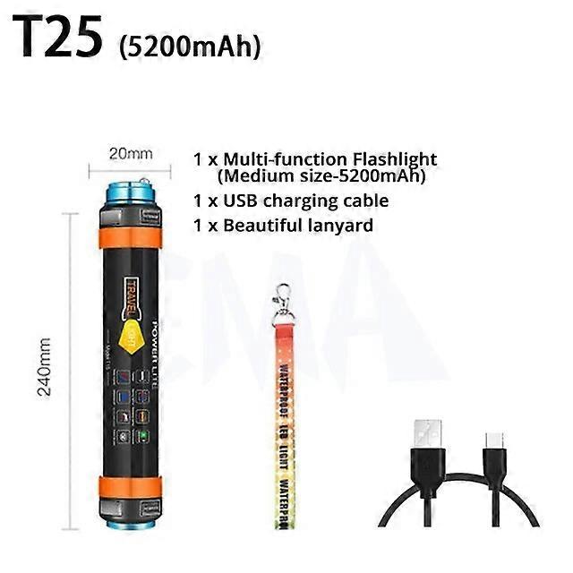 1-2pc 7800mAh USB Rechargeable LED Camping Lamp Tent Trip Lantern IP68 Waterproof Hiking Working Fishing SOS Flashlight Lighting