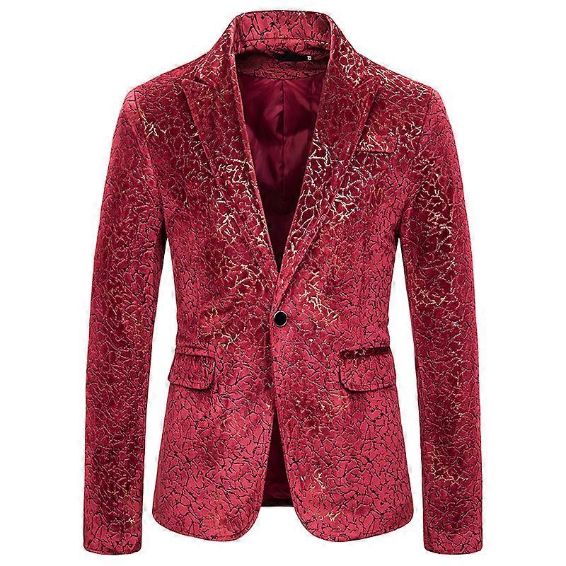 Men's bronzed suit trim suit jacket