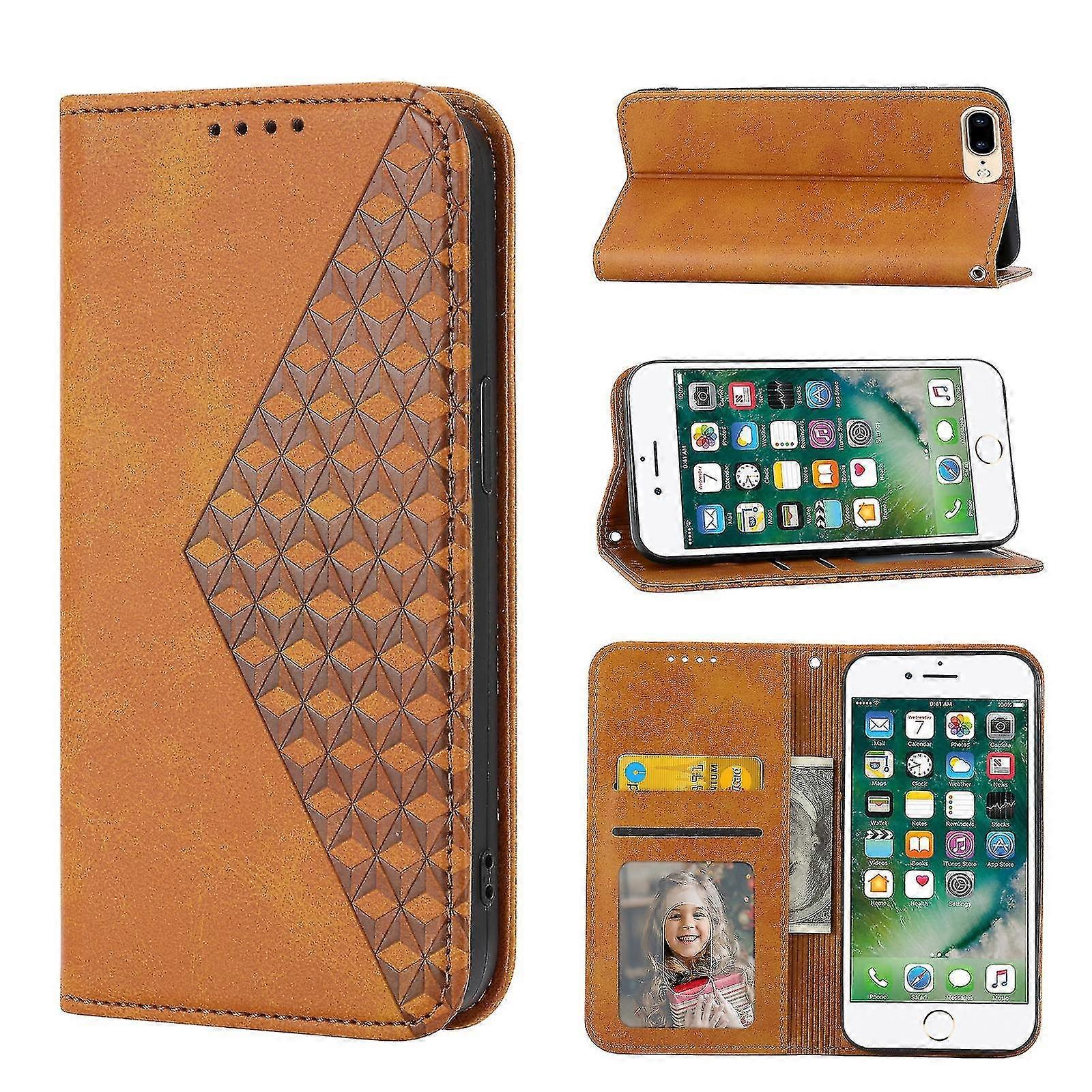Magnetic Leather Case For Iphone 7 Plus / 8 Plus