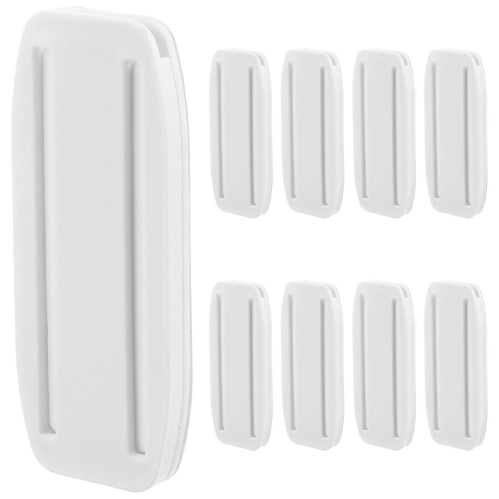 8pcs Power Strip Wall Mount Fixator Holders Mount Power Strips Holders (White)