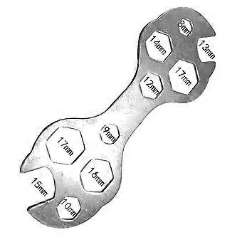 Useful Mini Flat Hexagon Wrench 10 in 1 Bike Hub Bicycle Cycling Cycle Steel Hand Repair Tool Spanner Size 8-17mm Betterlifefg