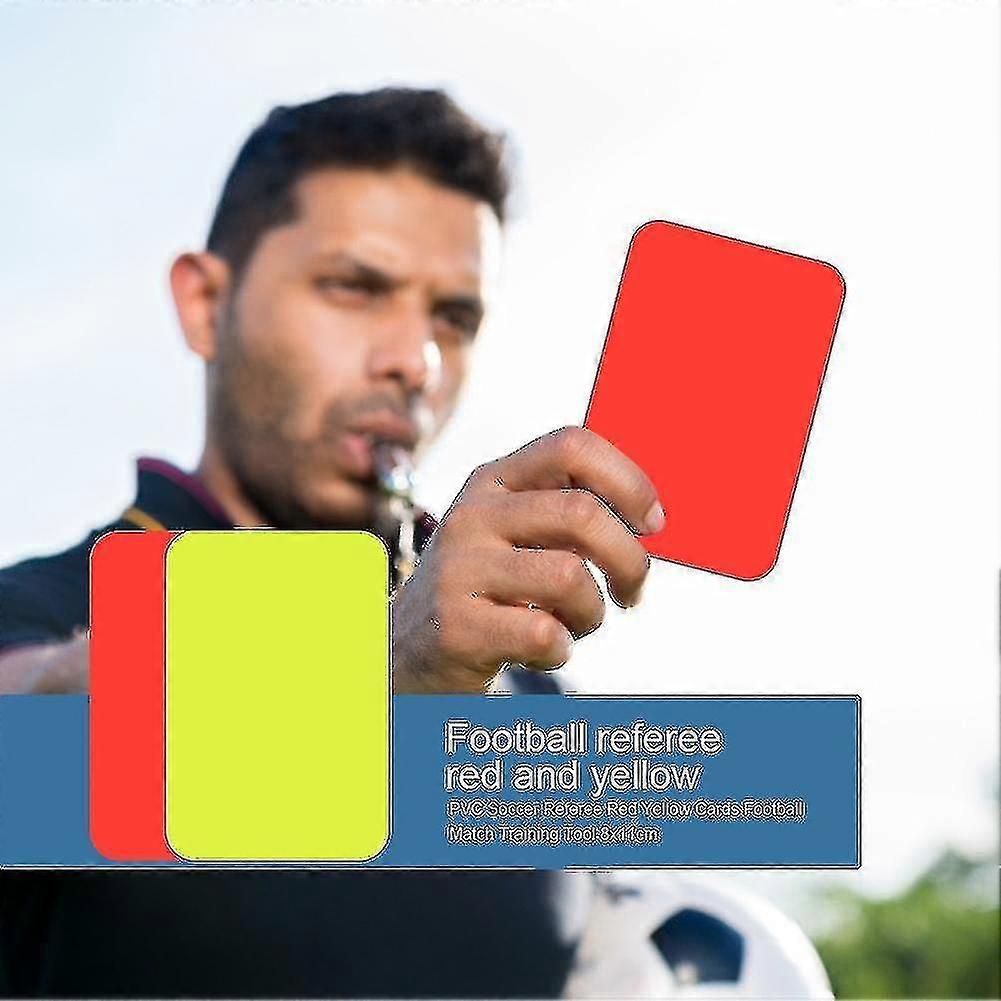 Set Carte Arbitro Calcio | Cartellini Giallo/Rosso + Libretto - Portafoglio In Pelle