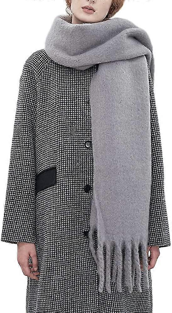 Large Chunky Scarf Colorful Cashmere Feel Oversized Scarves Blanket Soft Big Wool Shawl Thick Winter Warm Women