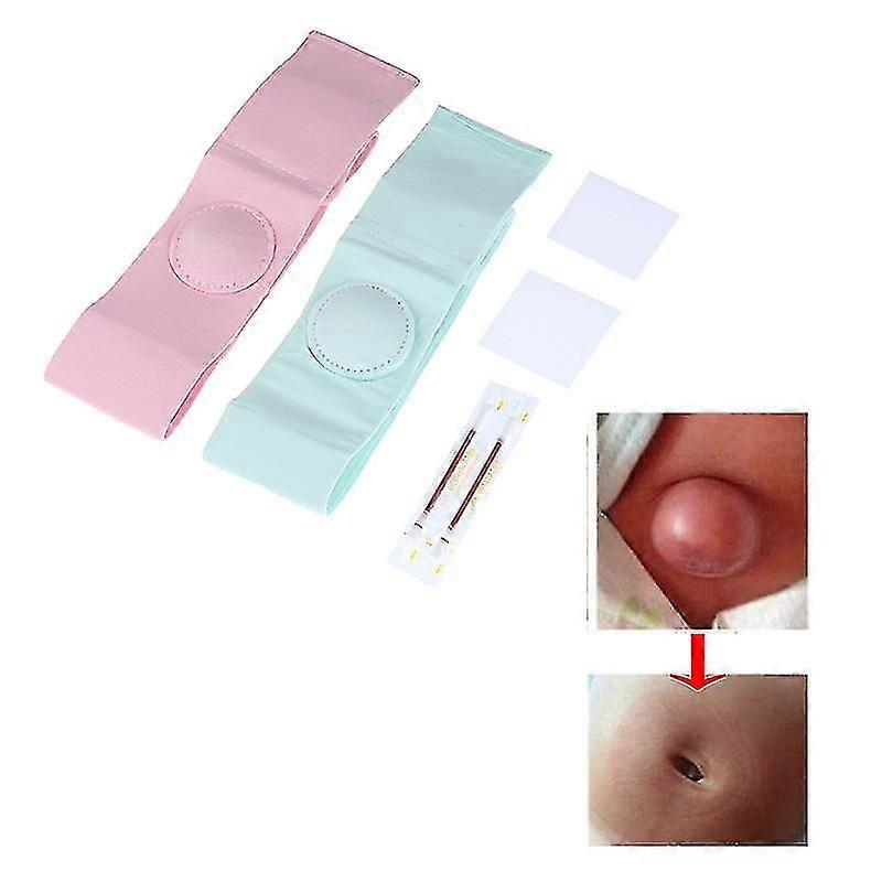 2pcs hérnia umbilical erapy cinto respirável alça de algodão elástico para crianças