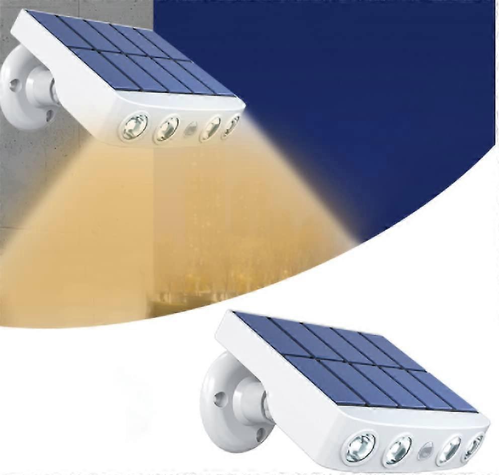Kraftig sollys udendørs bevægelsessensor vandtæt have LED solcellelampe spotlights