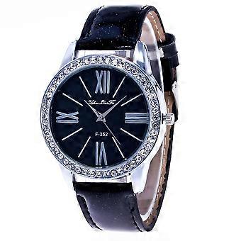 Zhoulianfa Fashion Women Men Metal Quartz Movement Watch Adjustable Band Accessory (Black)
