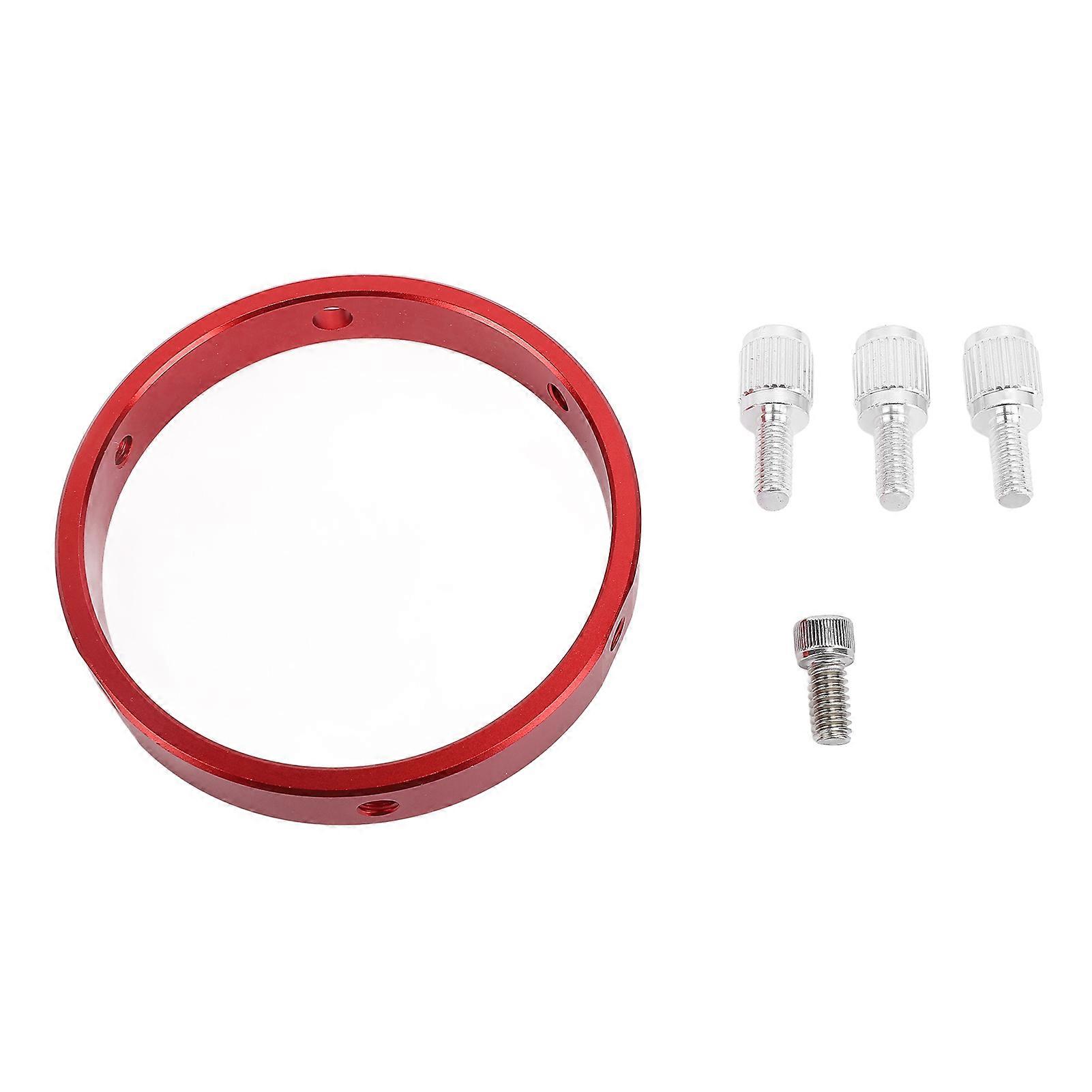 Telescope Guide Ring Kit, Aluminum Alloy, 6 Holes, 80mm, with M6 Screw, 1/4 Inch Screw Hole, for 60-80mm Diameter Telescope Tube, Red