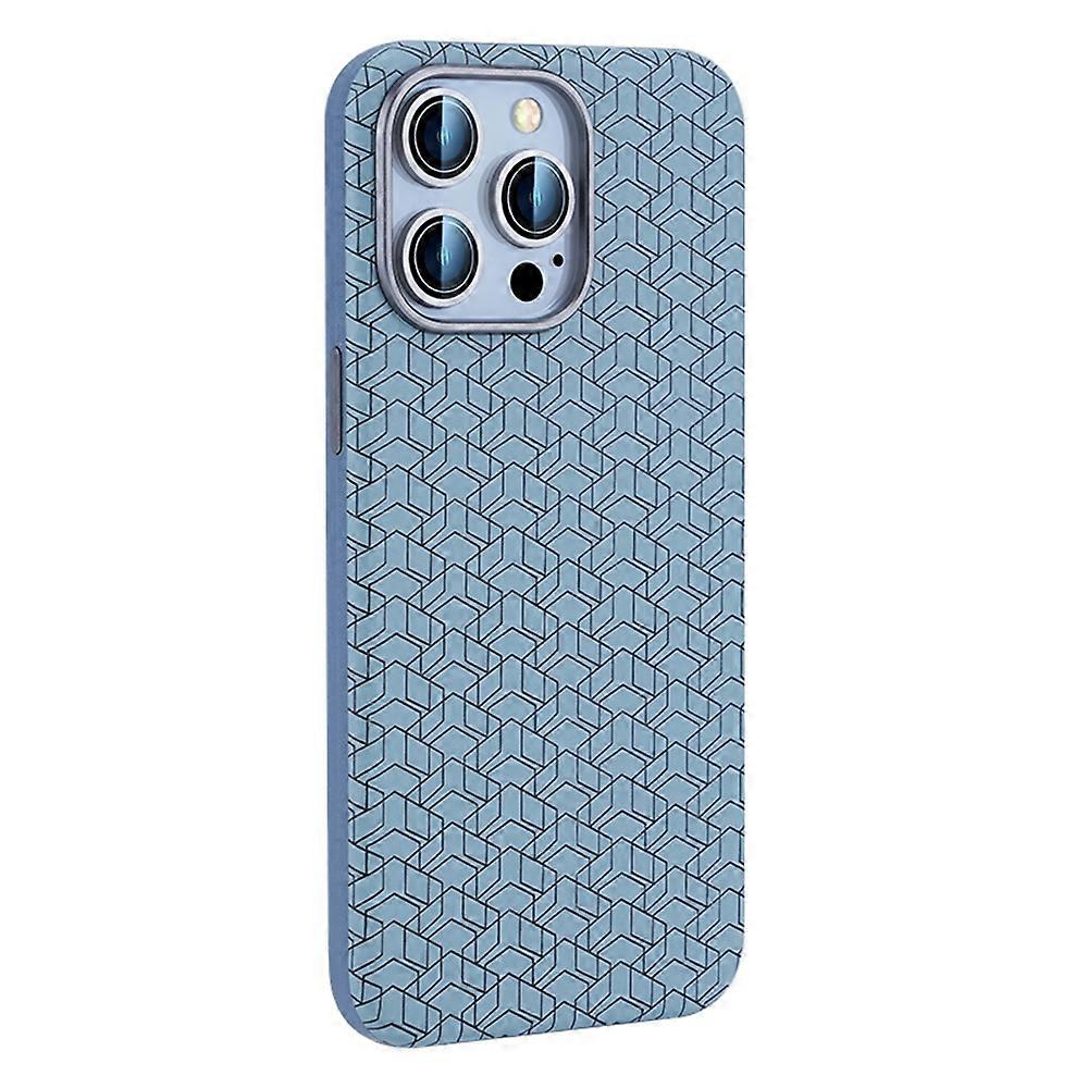 For iPhone 16 Pro Max Case Compatible with MagSafe Anti-Drop PU TPU Phone Cover Geometric Pattern - 