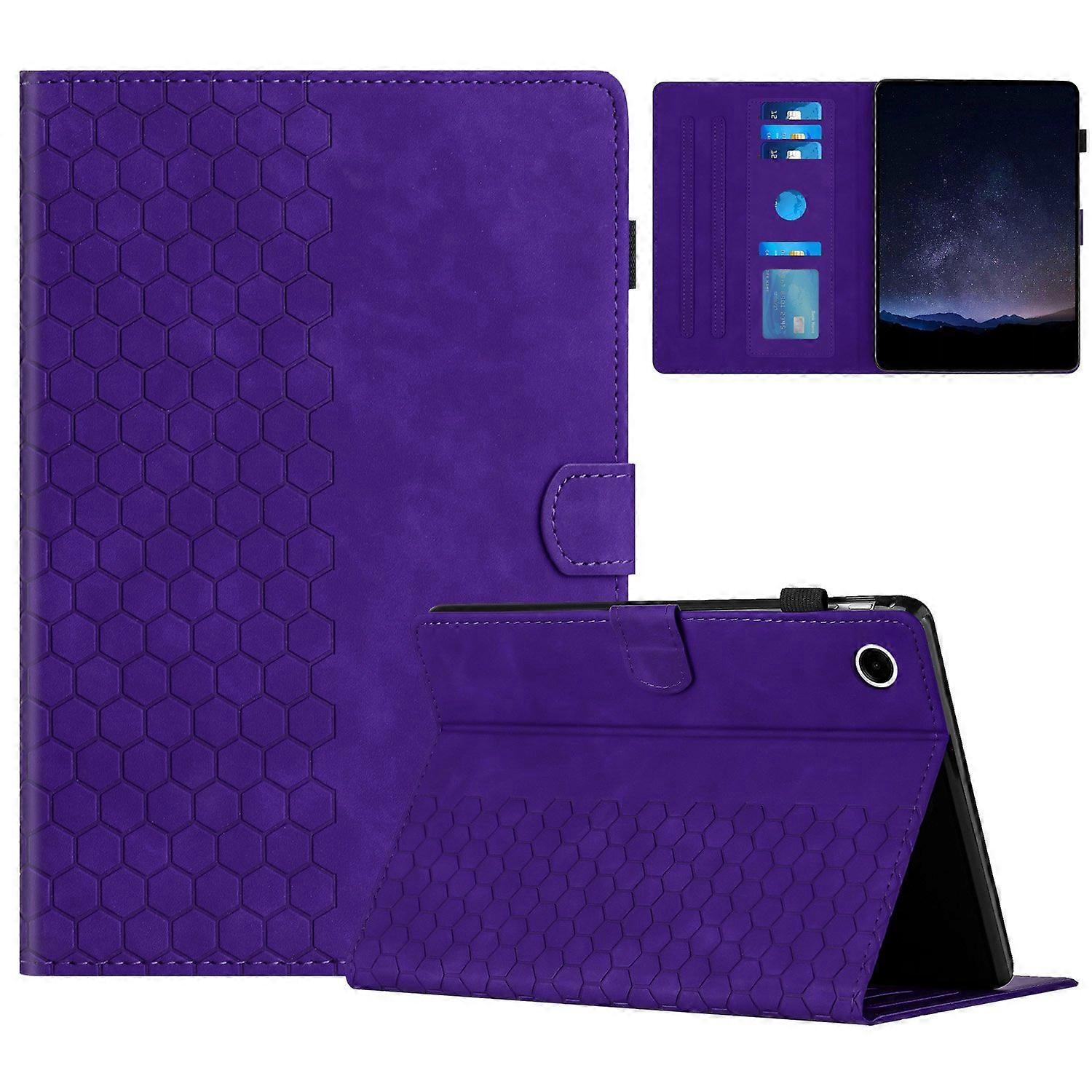 For Samsung Galaxy Tab A8 10.5 (2022) (2021) Case Honeycomb Printed Leather Tablet Cover with Card S