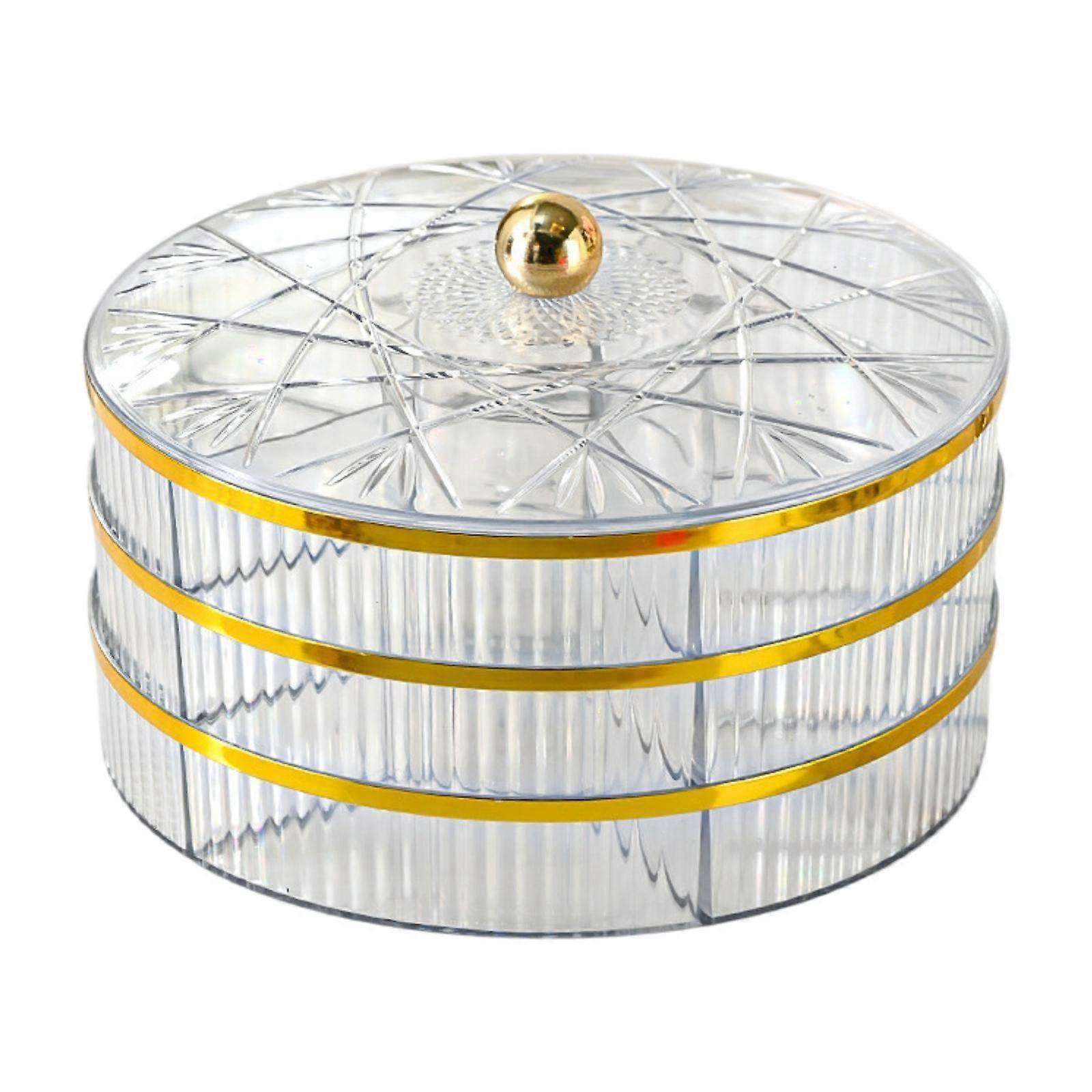 Divided Serving Tray with Lid Dried Fruit Storage Tray Multifunction Multi Layer