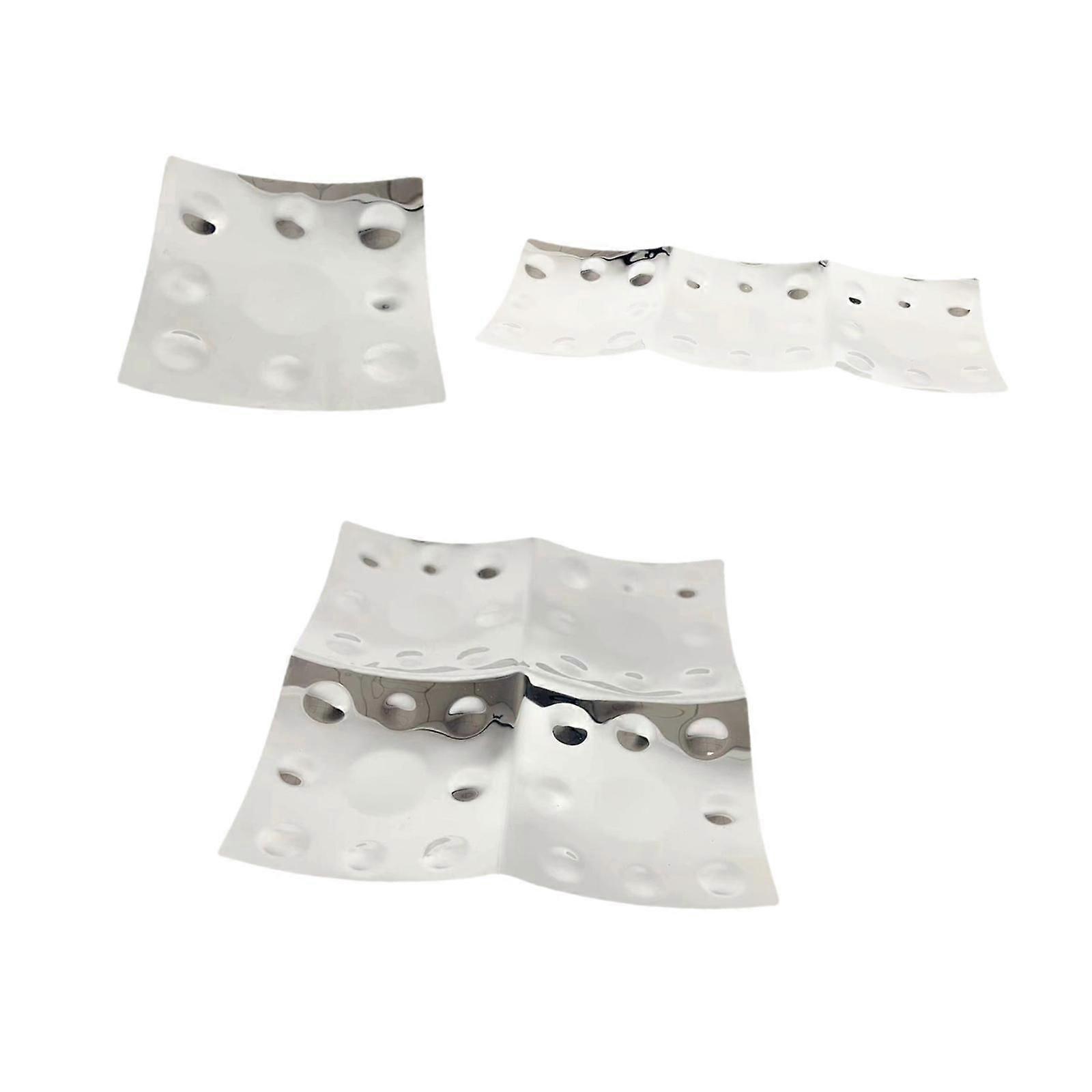 3 Pieces Dried Fruit Plates Appetizer Serving Trays for Cookies Cakes Snacks