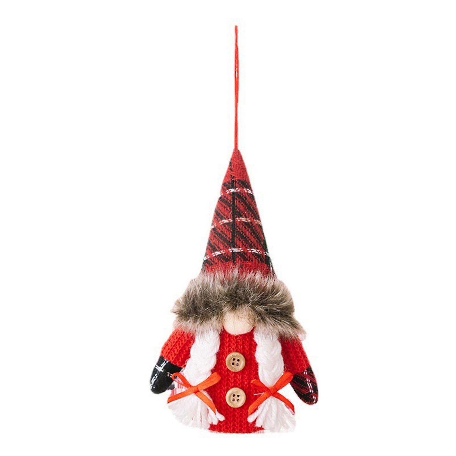 Noel Gnome LED Işıklar ile Asılı Süslemeler İsveç İskandinav Kontrol Izgara Şapka Yüzsüz Bebek Süsleri Hediye