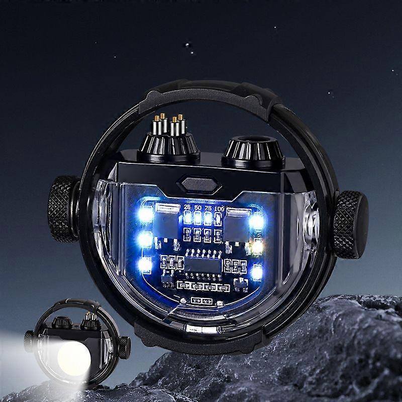 Gyro Charging Windproof Double Electric Arc Lighter With Outdoor Led Lighting Decompression Personalized Creative
