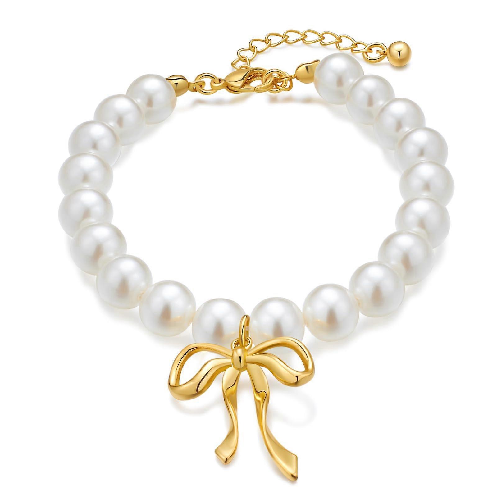 Simulated Baroque Pearl Adjustable Bracelet for Women