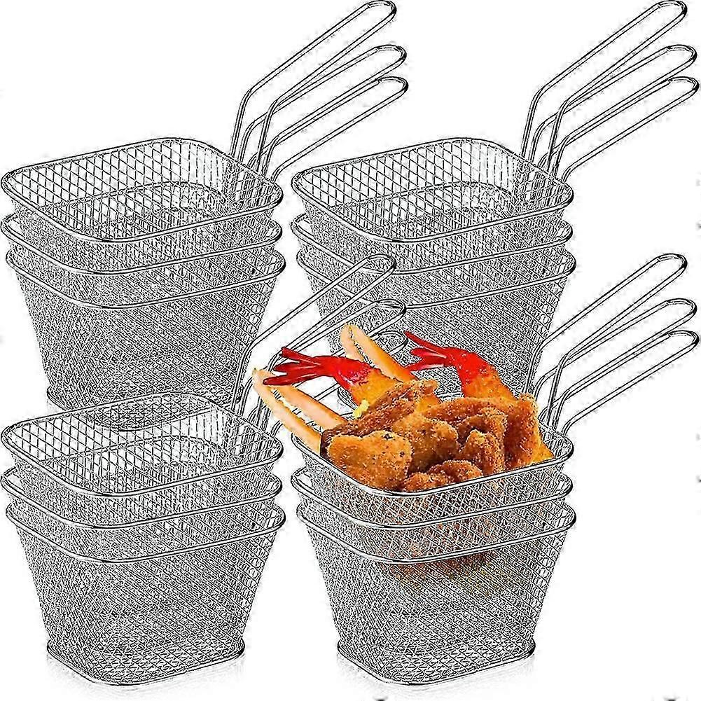 Panier à frites Porte-frites Chip Mini panier Paniers de nourriture pour servir Frites réutilisables Porte-frites Friteuse pour la maison