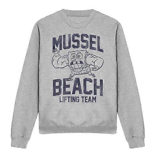SpongeBob SquarePants Unisex Adult Mussle Beach Lifting Team Sweatshirt