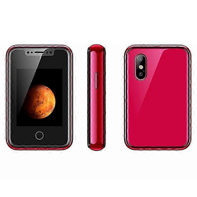 8xr 1,77 polegadas Mini Celular Dual Sim Dual Standby Tela Sensível Ao Toque Celular - Vermelho