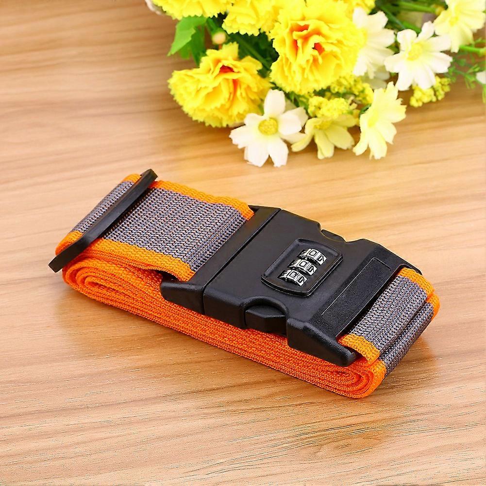 Locked suitcase tie-down strap