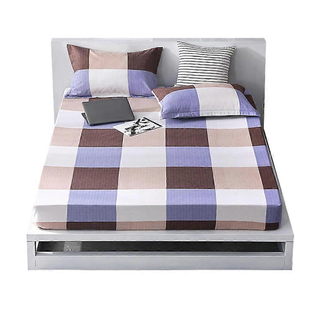 Comfortable Breathable Polyester Bedding Set Pillowcase Fitted Sheet (Queen)