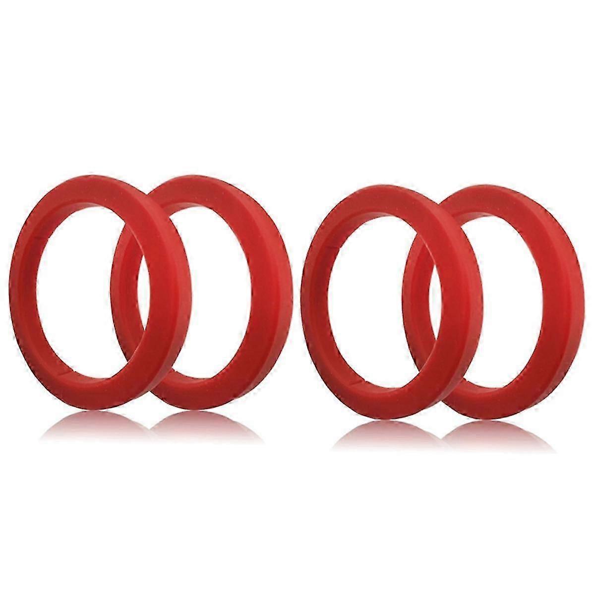 4Pcs Grouphead Gasket 8mm for E61 Espresso Coffee Machine - Red Silicone Ring Compatible for EXPOBAR E61/KEES/WEGA