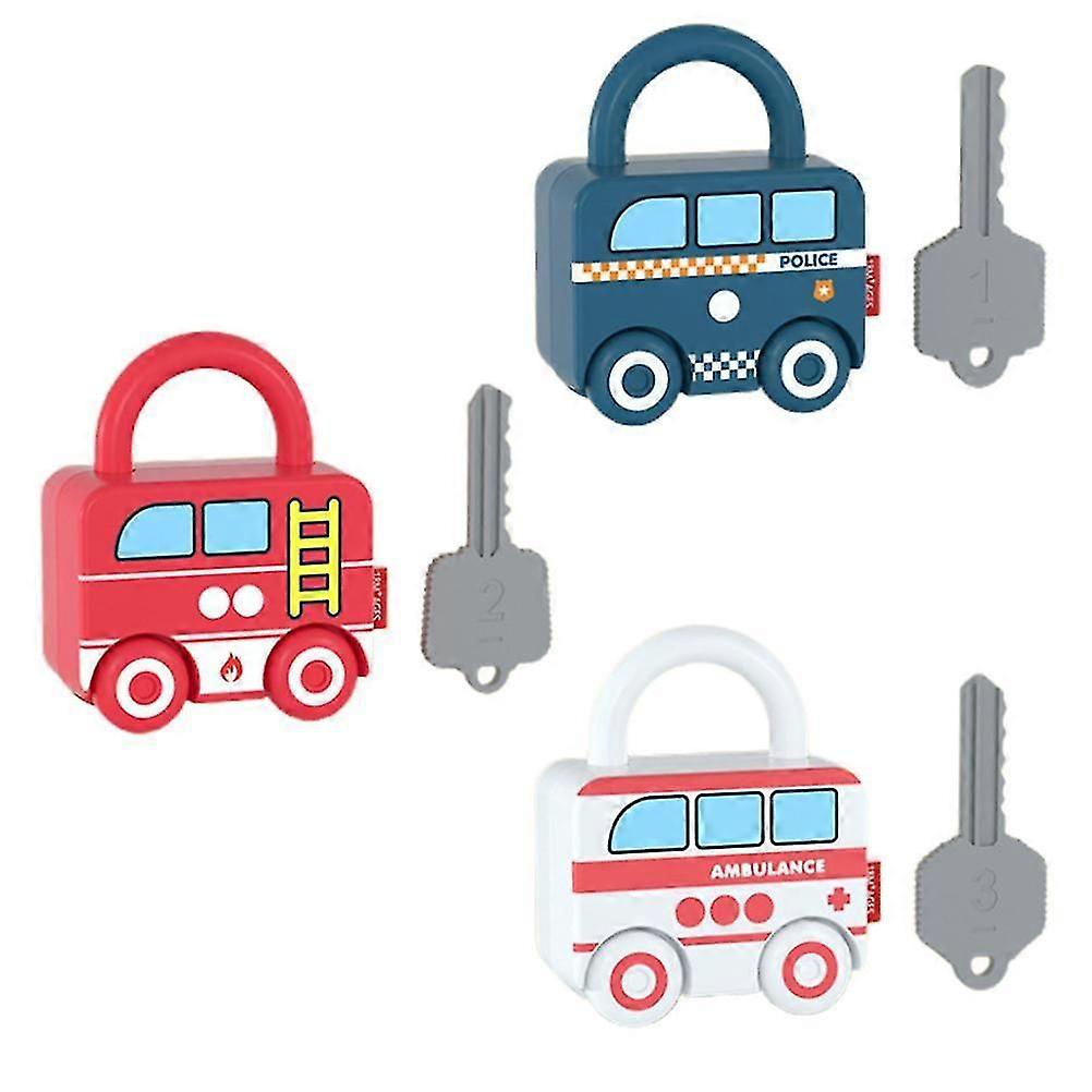 Kids Early Learning Locks Toys with Keys Numbers Matching Locks Educational Unlocking Toys for Boys Girls