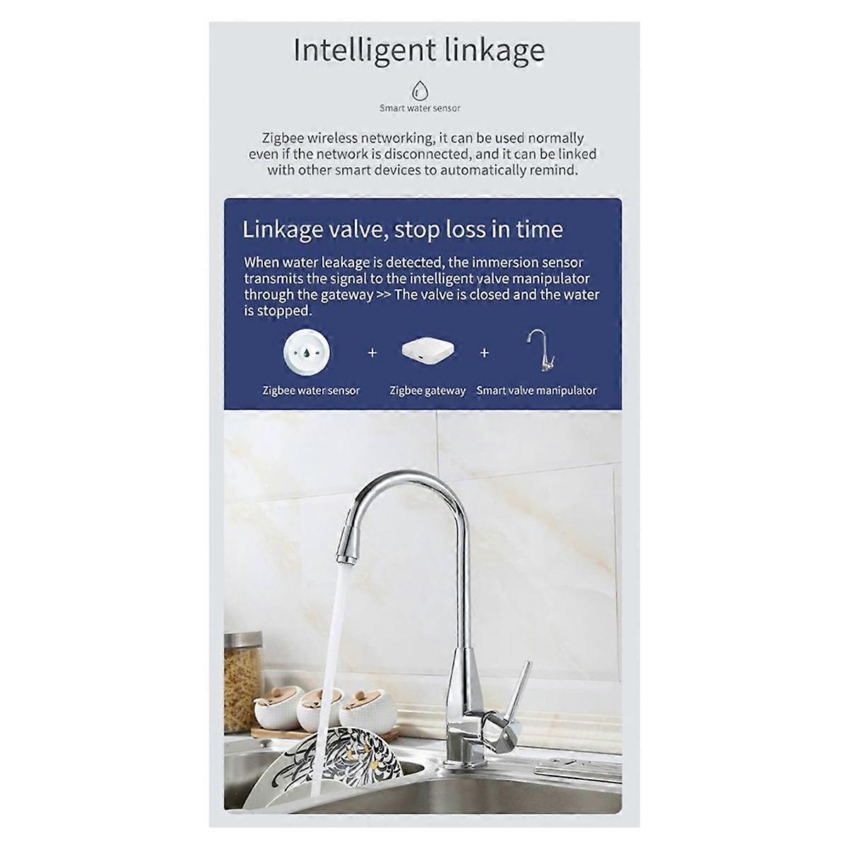 Graffiti Zigbee Flood Sensor Water Sensor Multifunction Flood Sensor