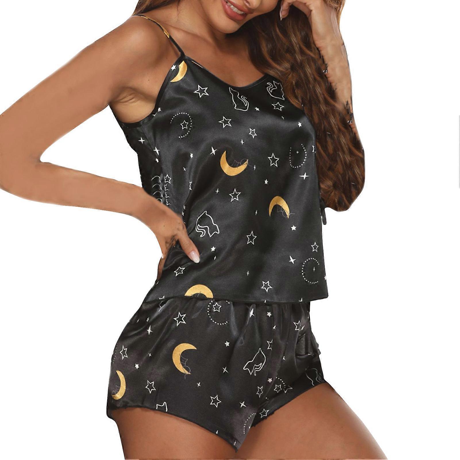 Pantaloni scurți Set de îmbrăcăminte de noapte Elegant Confortabil Respirabil pentru femei Sling Pijama Set pentru orice tip de corp