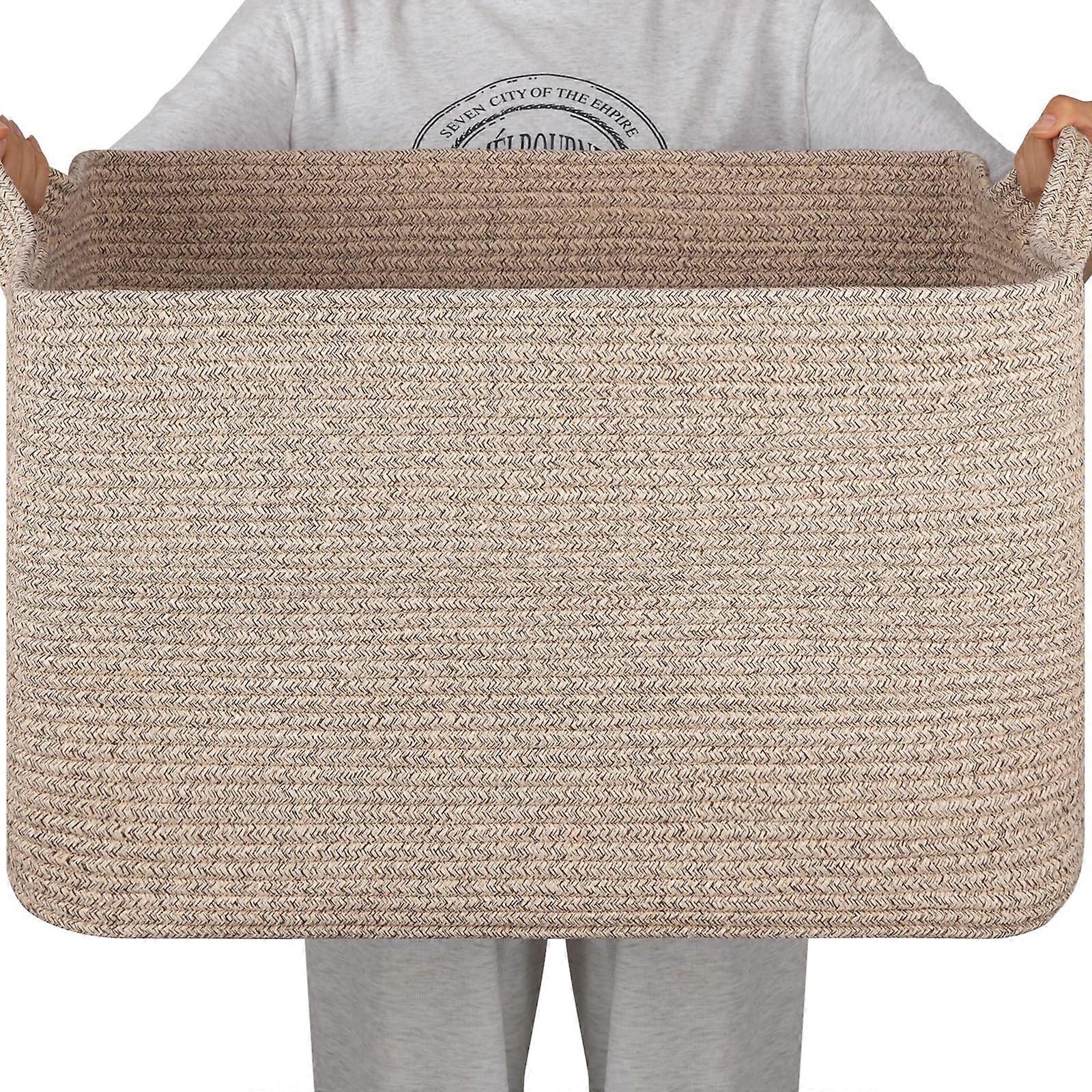Extra Large Storage Basket 24” x 16.9” x 14.2” - Versatile Fabric Organizer for Home, Office, or Nursery