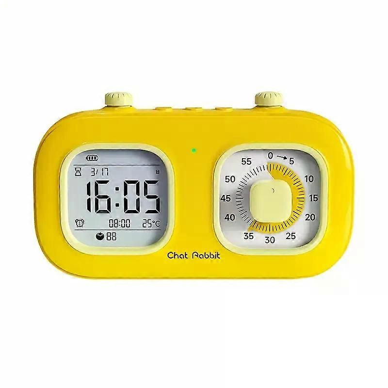 Dual Display Visual Timer, Self-Discipline Time Management Tool For Students, Rechargeable Countdown Alarm Clock, Plastic Material