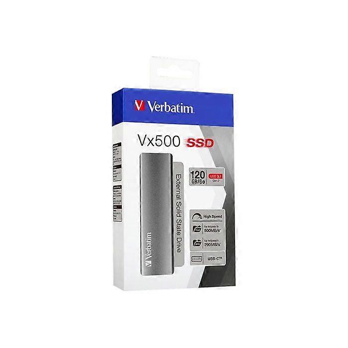 Verbatim VX500 External SSD USB 3.1 G2 480 GB Solid State Drive - Gray