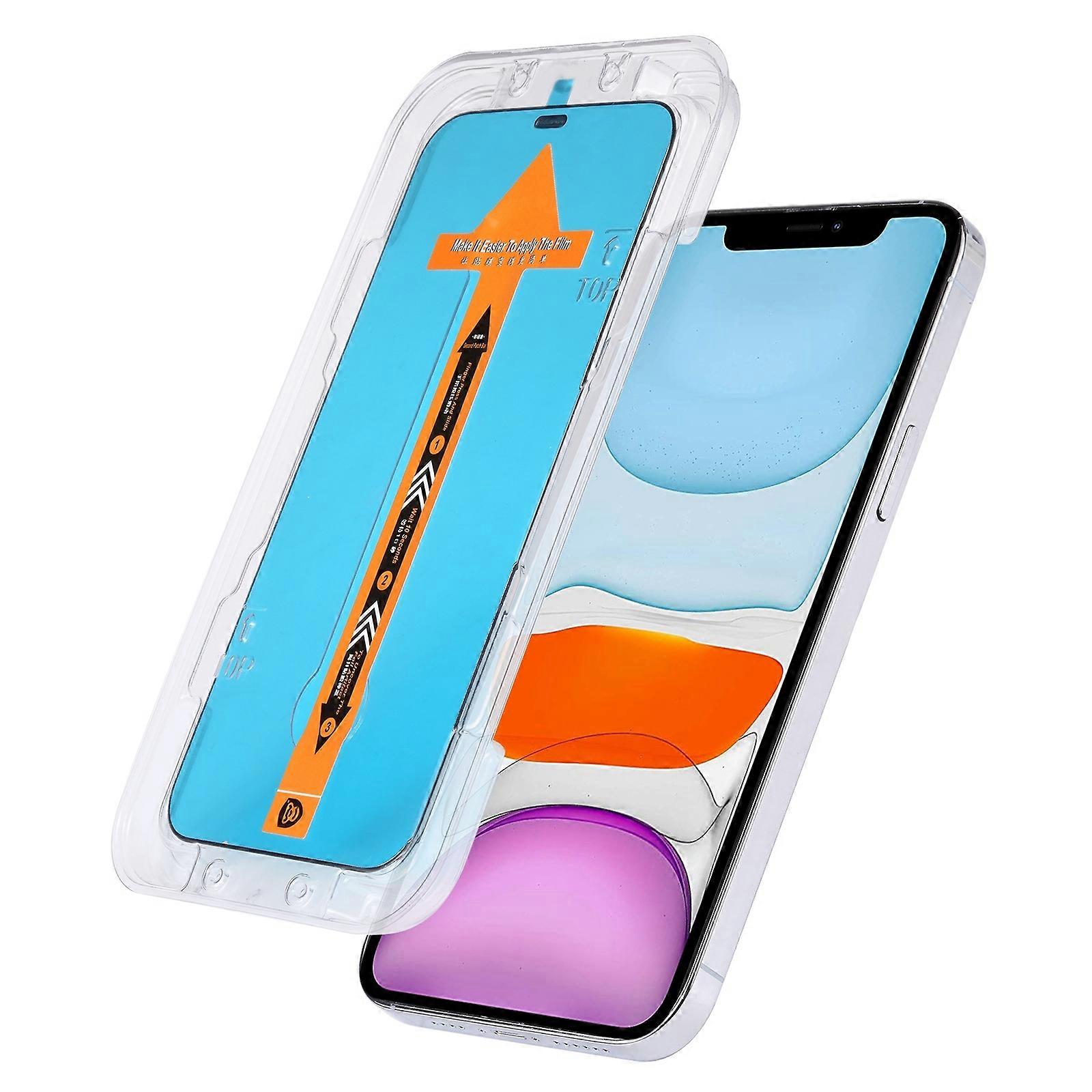 For iPhone 11 / XR Fast Attach Dust-proof Anti-static Tempered Glass Film For iPhone 11 / XR(1 PC)