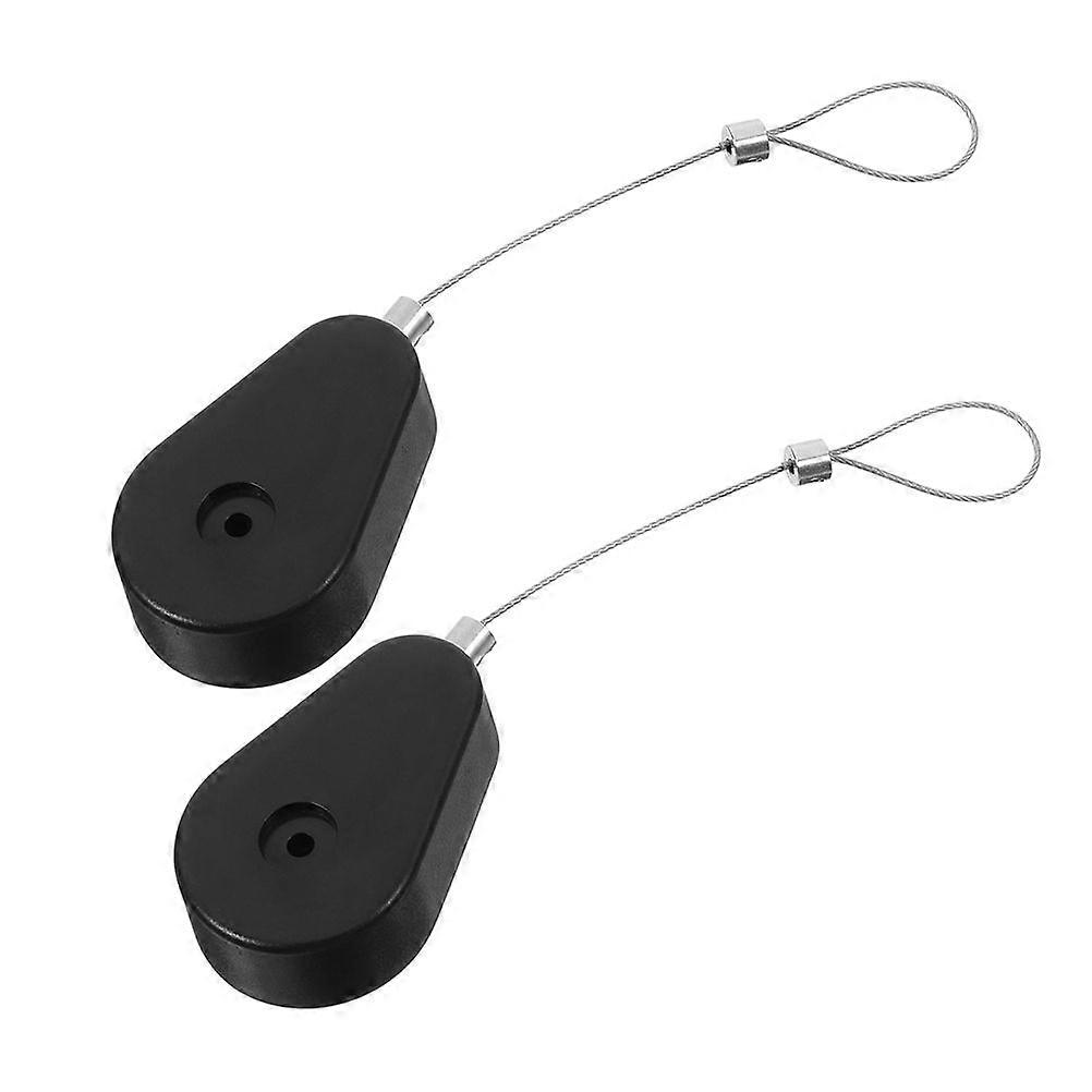 2 Pcs Telescopic Anti Theft Cable Cases Automatic Retractable Cables Box Small Cable Tether Lock for Electronic Products