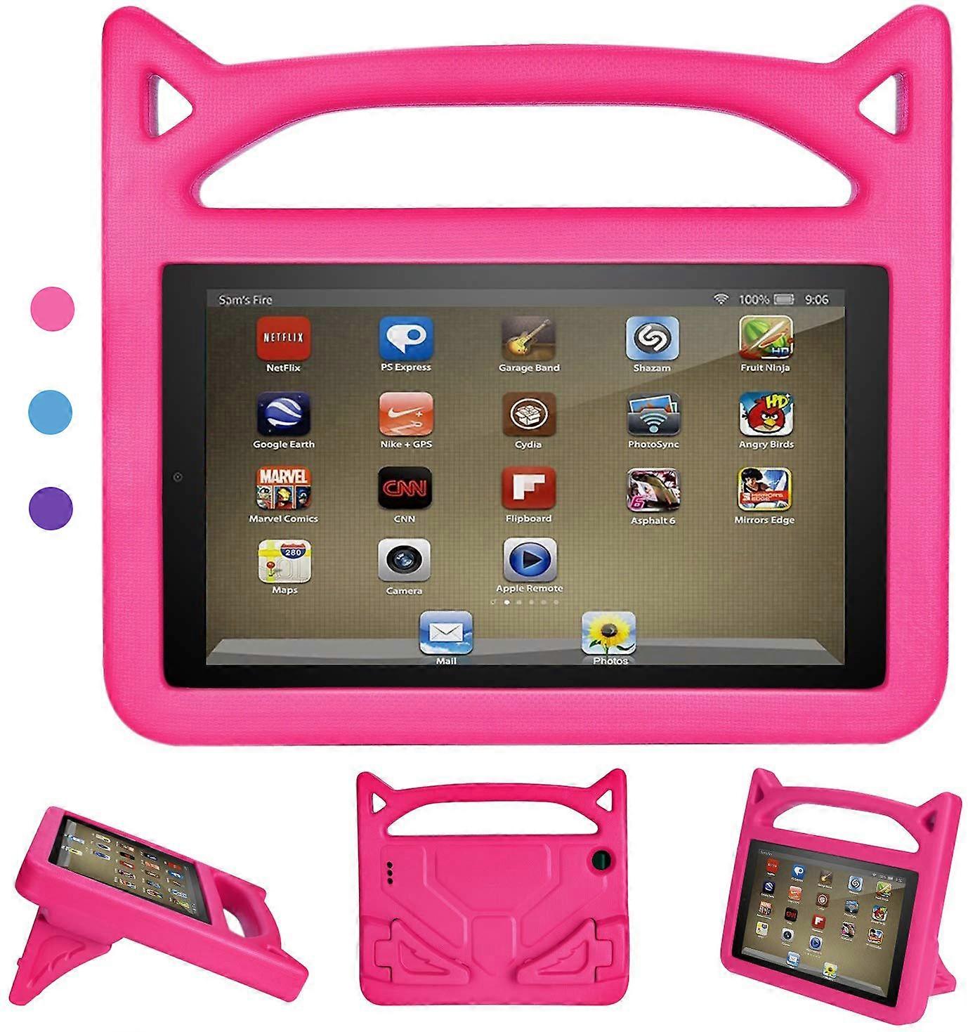 Kids Case, Amazon Kindle Fire 7, Shockproof, EVA Foam, Multipurpose Stand Case