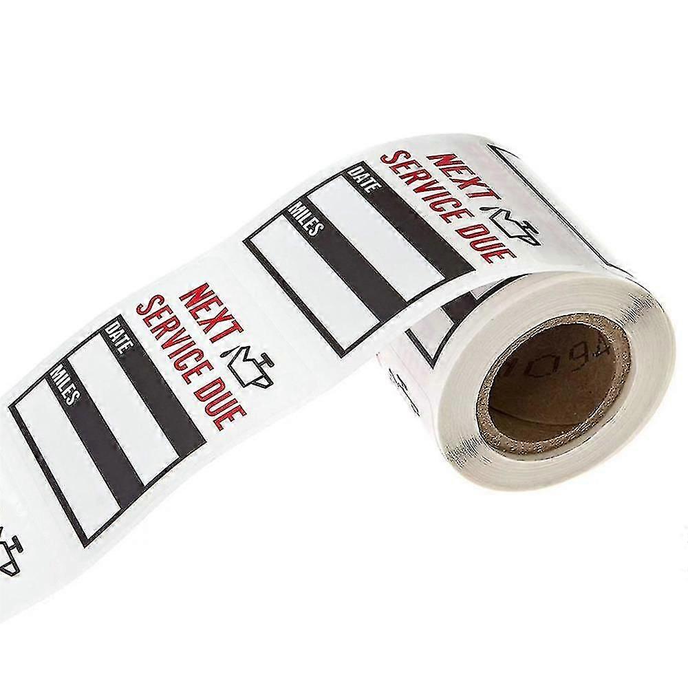 Oil Change Service Reminder Sticker Clear Window Lite Stock 100Pcs/Roll Stickers