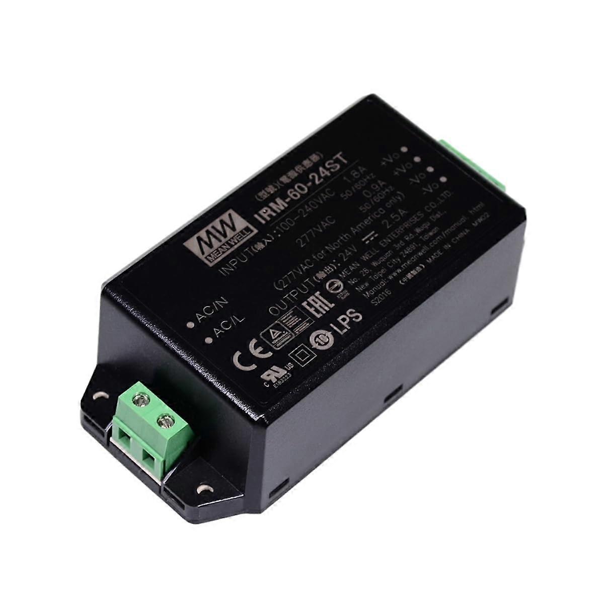 Mean Well IRM 60W 15V 2.5A Switching Power Supply, Screw IRM-60-15ST Terminal Type AC-DC Power Supply Driver Converter Transformer