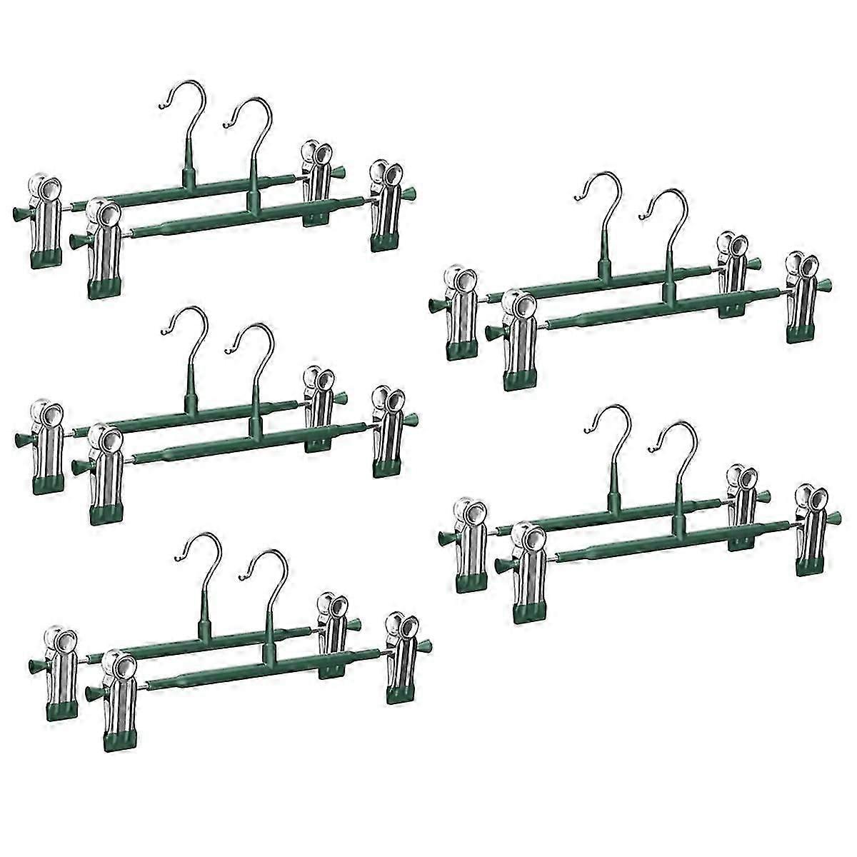 Clothes Pants Hanger Space-saving 360-degree Rotating Hook Skirt Clip Adjustable Clamp Hanger