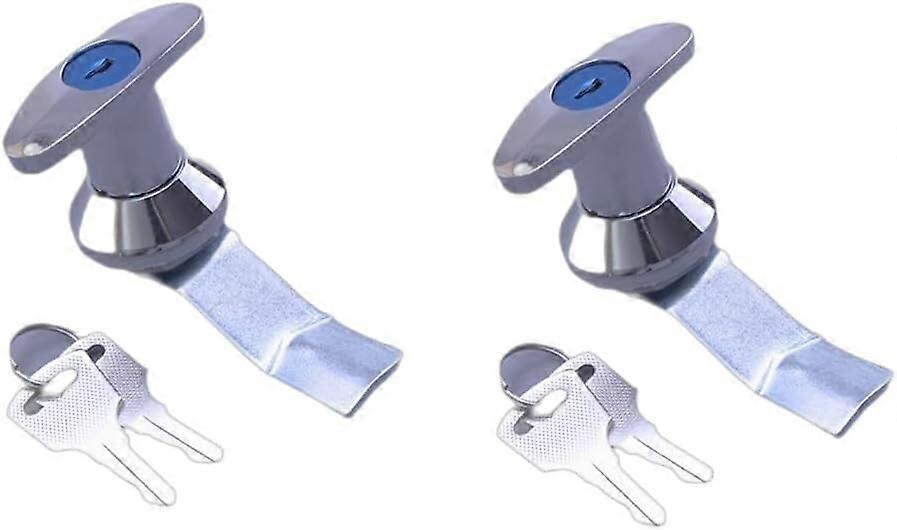 Turn Button Latch,Mailbox Lock,Cam Locks,2pcs THandle Lock for Electrical Box and Cabinet Drawers