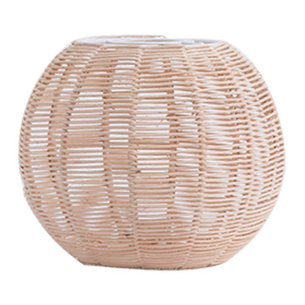 Lamp Cover E27 Base Rattan Weaving Lampshade Ceiling Light Shade Lamp Shade Cover Accessory