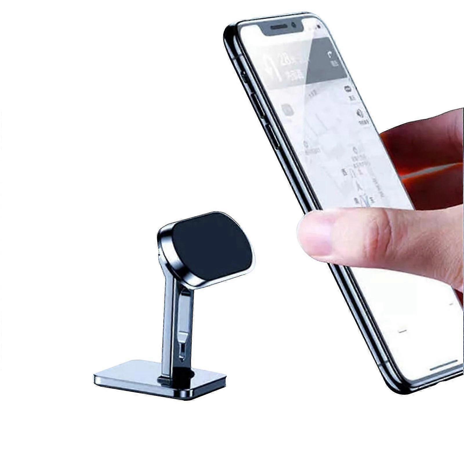 1pc Magnetic Car Mobile Phone Holder Dashboard Mount 360 Rotating Universal(silver)