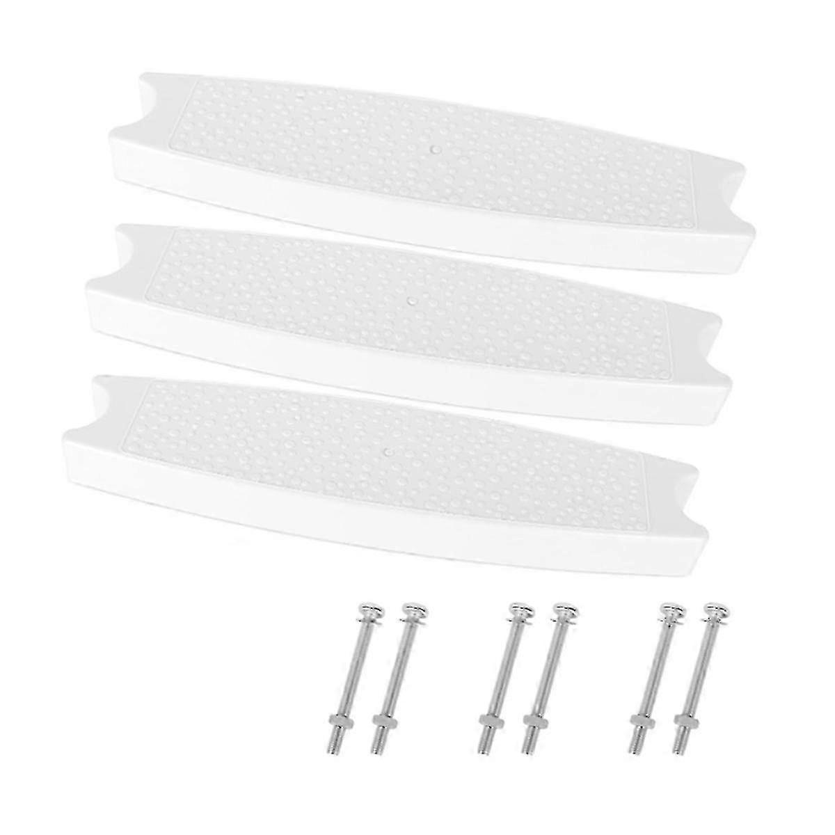 3PCS Universal Pool Ladder Steps, Pool Replacement Ladder Steps, med Stainless Ste