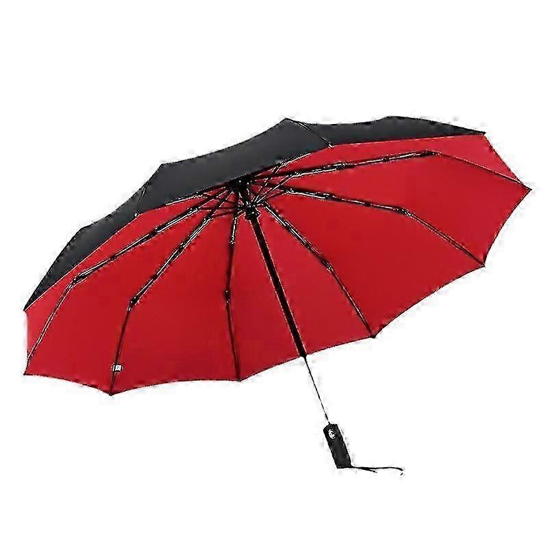 LM Automatic Opening And Closing 10 Ribs Double Layer Windproof Umbrella Folding Parasol XQI