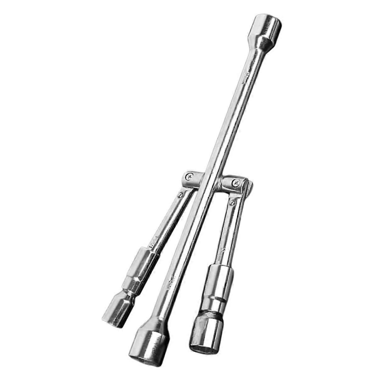Car Folding Wrench 4-Way Lug Nut Remover Steel Tire Wrench Easy Operation Foldable Auto Wheel Nut Tool For Tire Repair