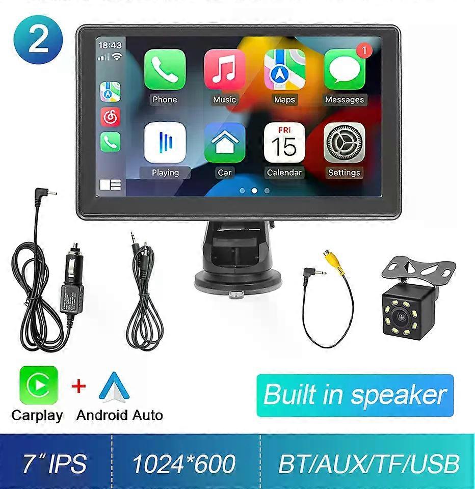 Autoradio Android Auto avec écran tactile IPS 7 pouces, navigation GPS, Wifi, caméra de recul