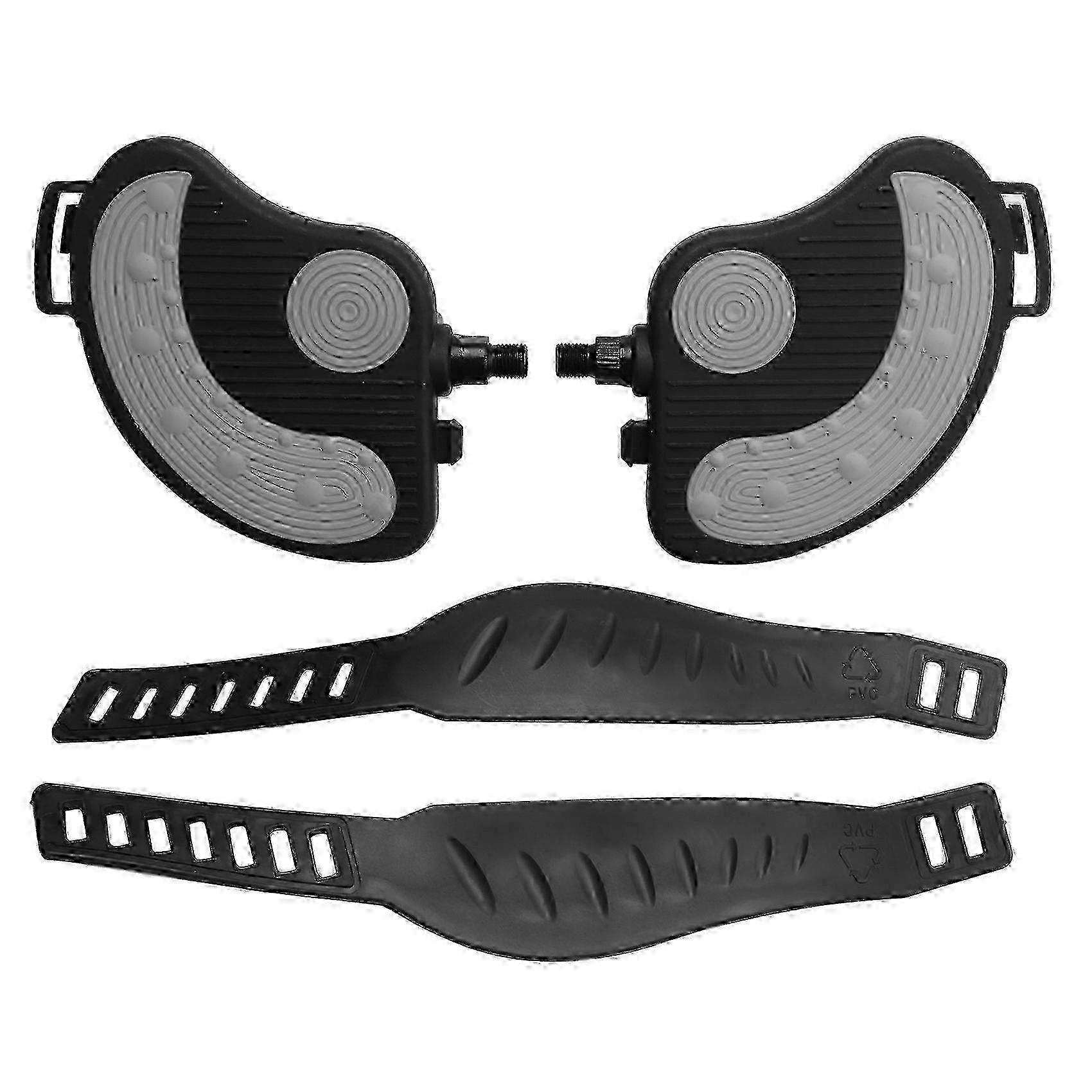 Strap-Fitted Pedals for Spin and Indoor Exercise Bikes 1/2 Inch Diameter