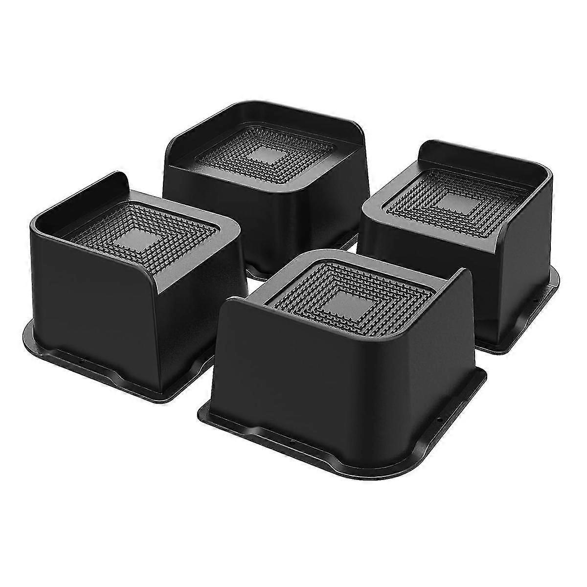 Risers da cama de 3 polegadas para serviço pesado, 4.8x4.8in Wide Opening Móveis Risers 4 Pack, elevadores de cama risers para S
