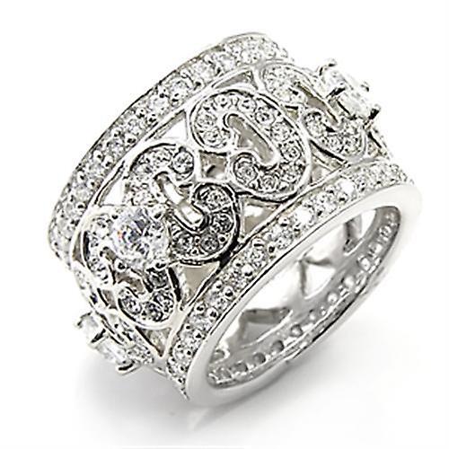 Anello in Argento Sterling AAA GRD CZ Trasparente 7X182 per le Donne Stile Rodio