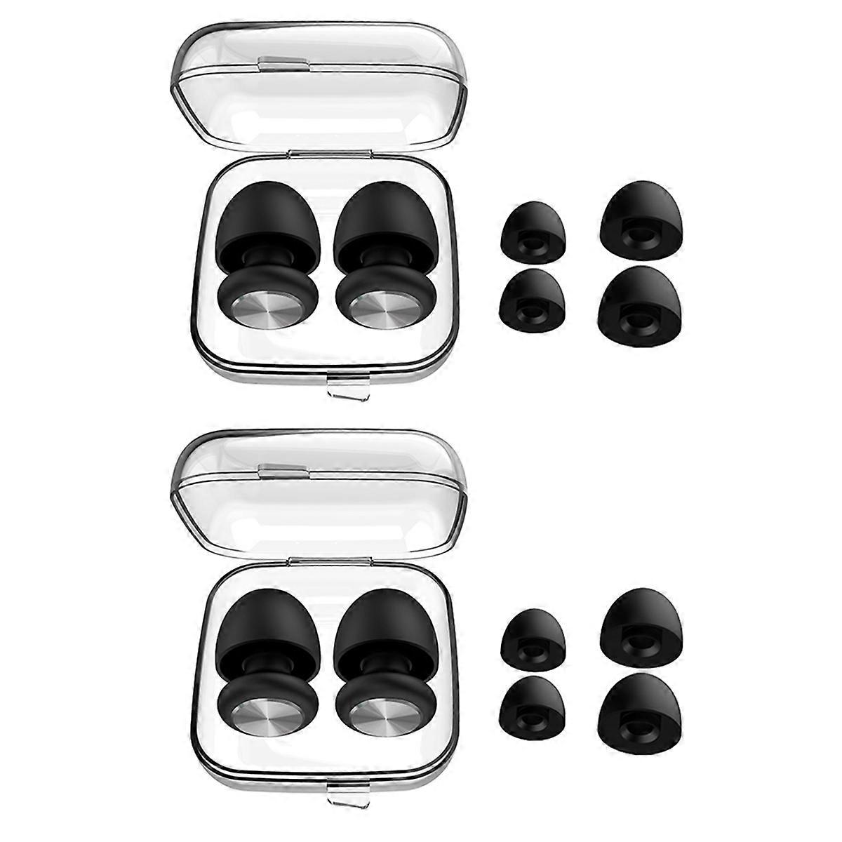 Ear Plugs for Noise Reduction Waterproof Silicone Ear Plug, Black