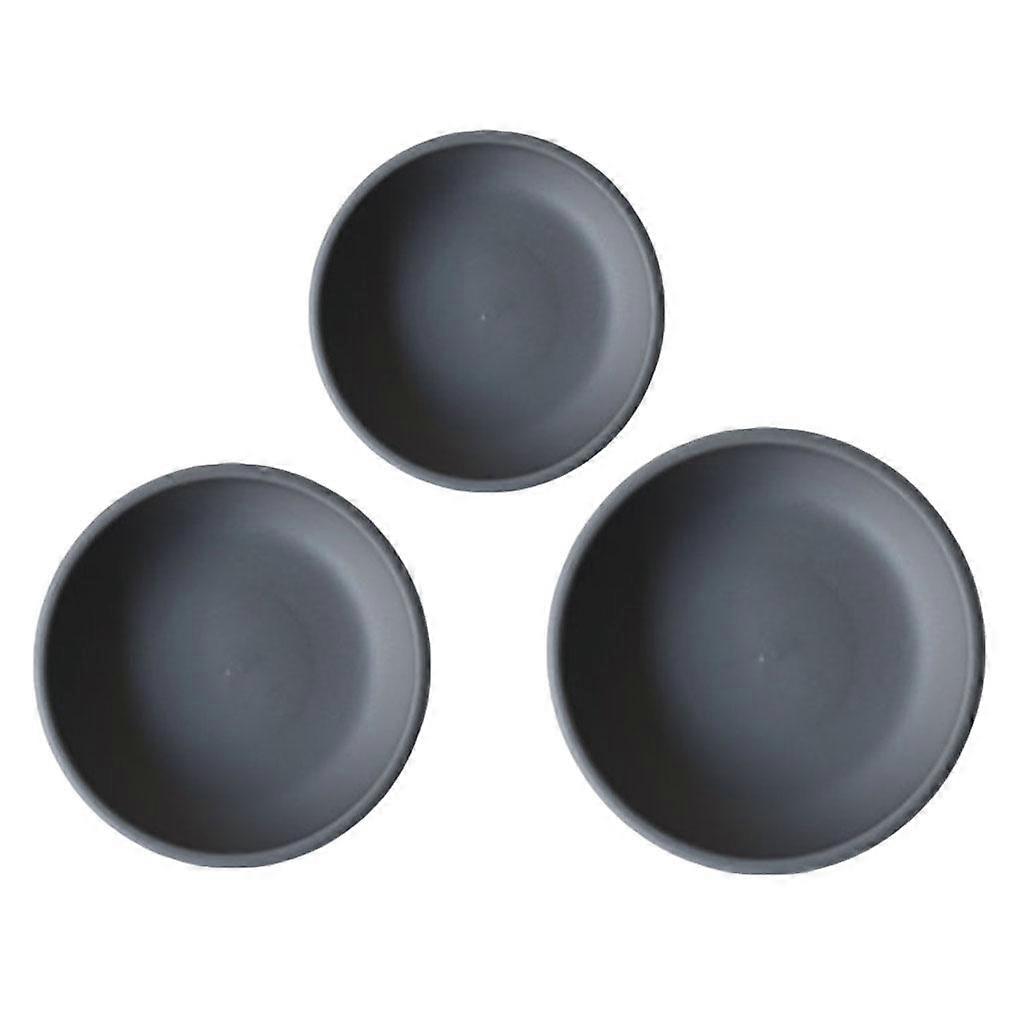 3pcs Plastic Round Saucer Drip Water Drainage Tray Base Dish