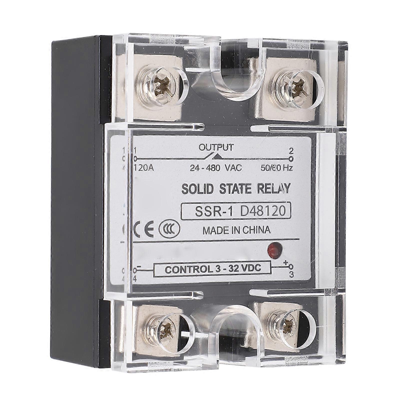 DC Control AC Solid State Relay Module 480V Maximum Load Voltage DC to AC SSR Module 120A 24‑480VAC
